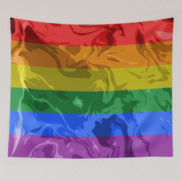 Item preview, Textured Abstract Rainbow Gay Pride Flag Large Series 1 designed and sold by AbstruseArtisan.