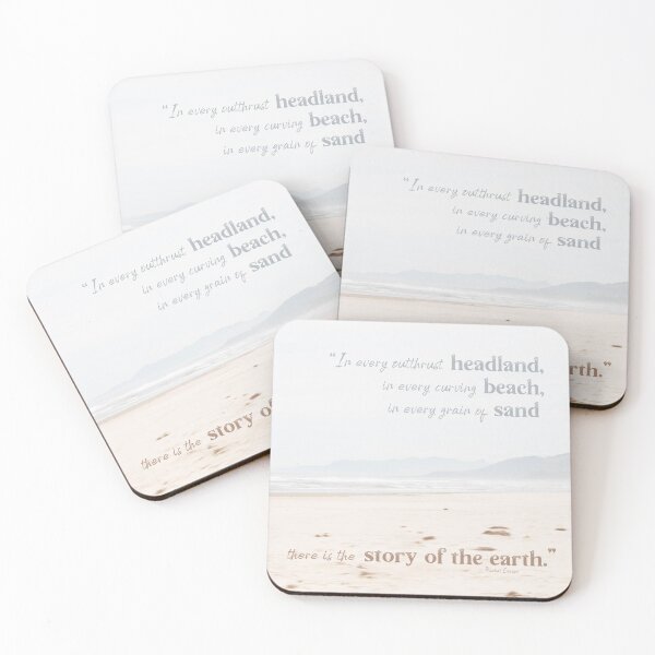 Item preview, Curving Beach Oregon Coast Dream with Quote designed and sold by nancyjcreates.
