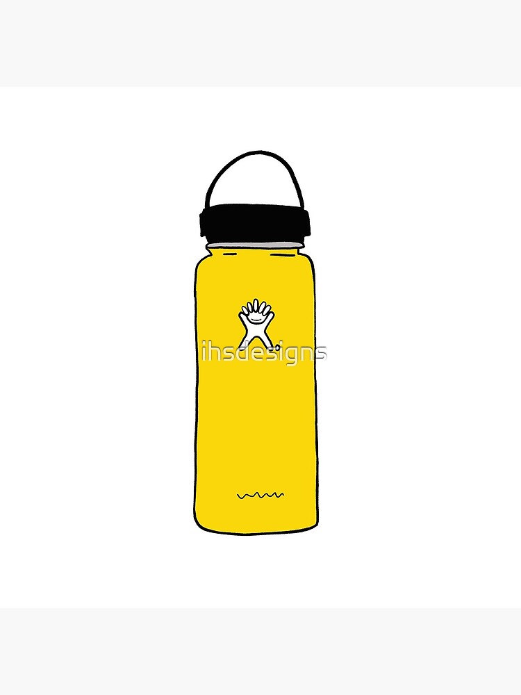 yellow hydro flask sticker