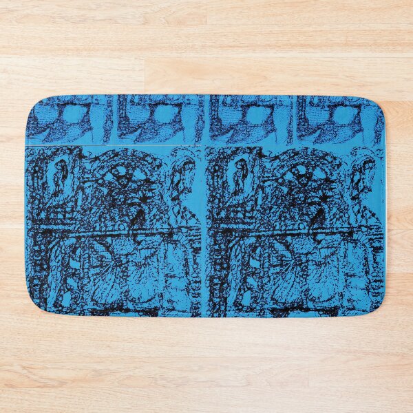 Item preview, Florentine Black on Blue Tapestry, TeresaTown at Redbubble, 2020 designed and sold by Mark Stansberry.