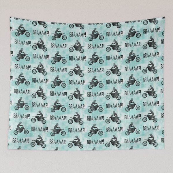 Item preview, Motocross BRAAAAP! - teal designed and sold by littlearrow.