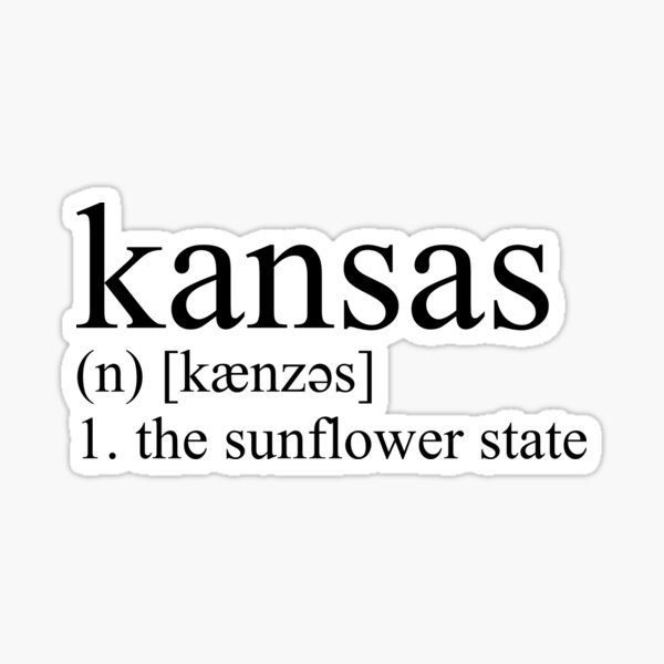 "kansas definition" Sticker by GeometricPlaces Redbubble