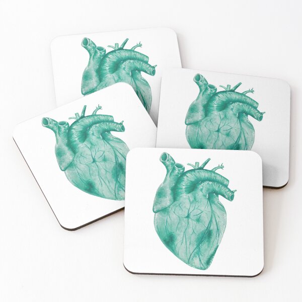 Item preview, Realistic Teal Heart designed and sold by Jleerobin.