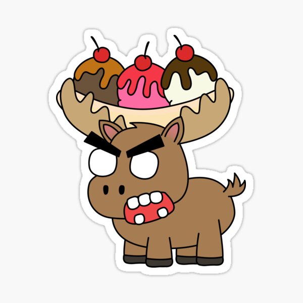 angry zombie banana moosplit Sticker