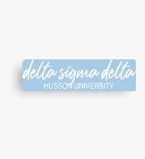 Delta Sigma Delta Script White Canvas Print
