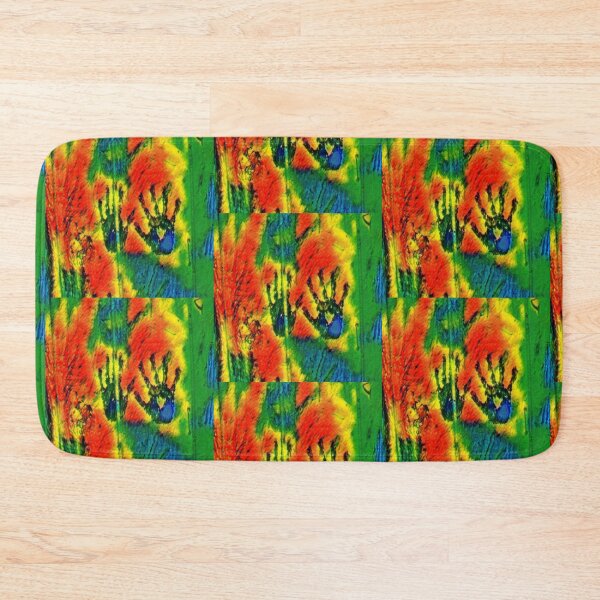 Item preview, Rainbow Neon Handprints on the Wall designed and sold by rhodabear.