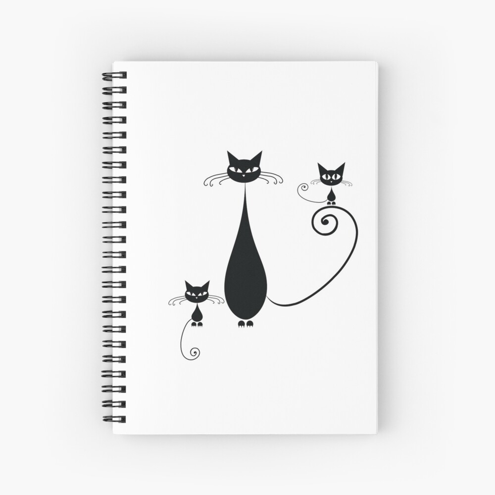 Cat, Cat Notebook, Cat Journal, Cat and Butterfly, Pink Journal, Diary,  Journal, Cat Diary, Spiral Notebook Ruled Line 