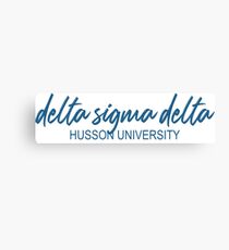 Delta Sigma Delta Script Dark Blue Canvas Print