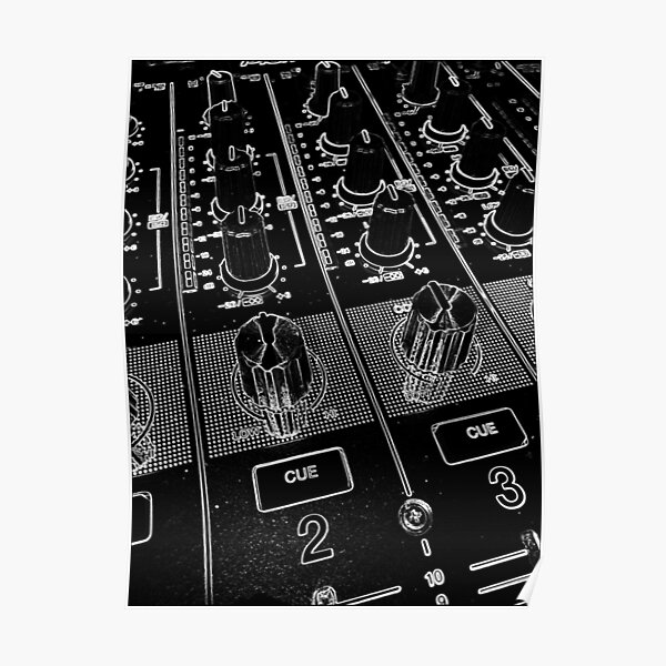 "DJMixer Knobs Deejay DJM" Poster for Sale by moonchildworld Redbubble