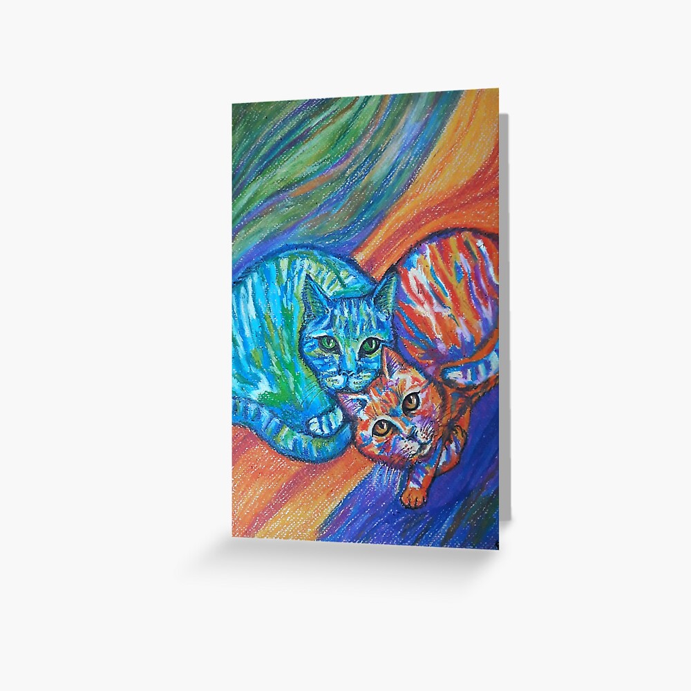 Bunte Katzen Kunstdruck Von Paniabrown Redbubble