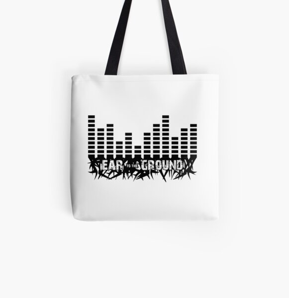 Ear to the Ground White Tote All Over Print Tote Bag