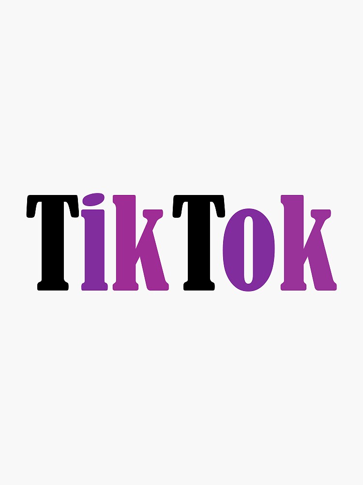 "Tik Tok Purple" Sticker for Sale by kyralynne99 | Redbubble