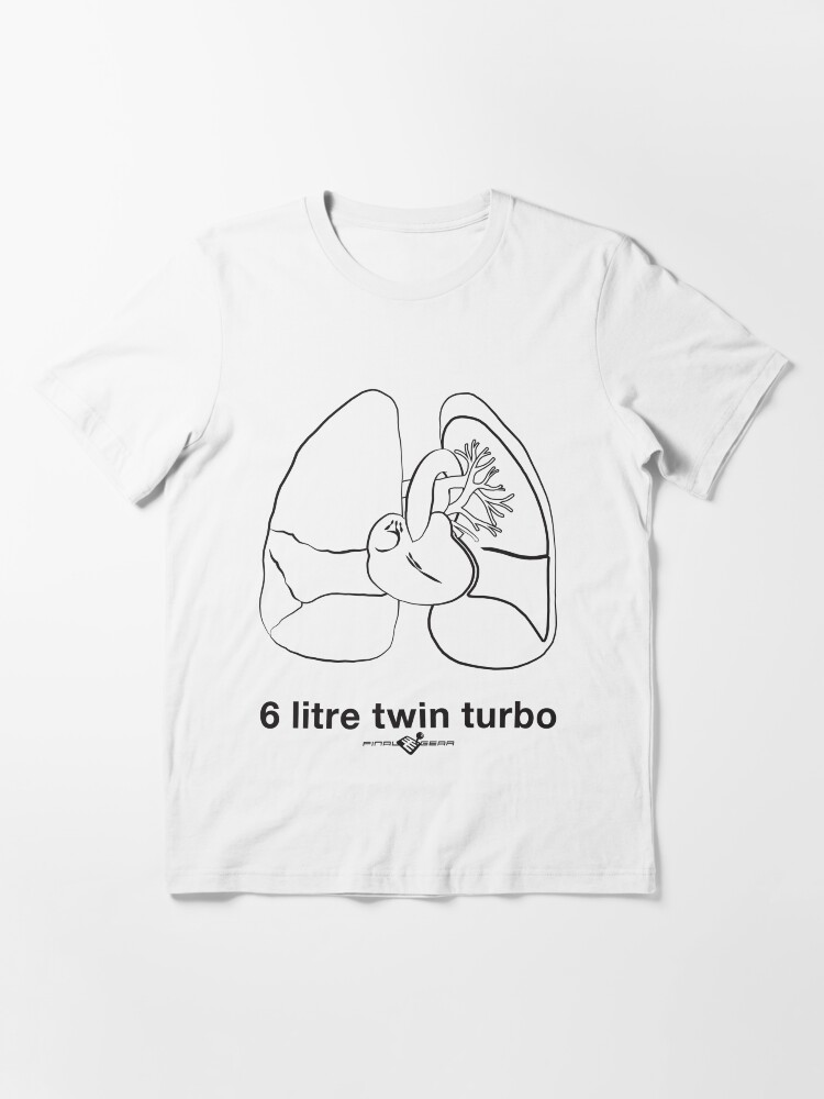Alternate view of Six Litre Twin Turbo (light shirt) Essential T-Shirt