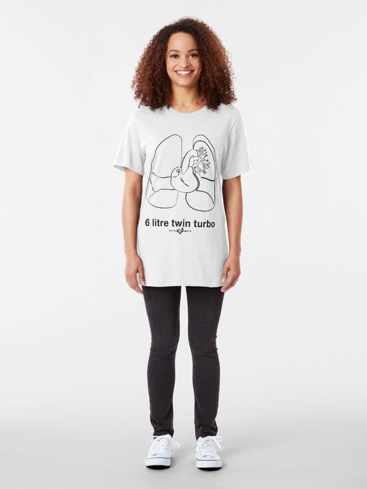 Alternate view of Six Litre Twin Turbo (light shirt) Slim Fit T-Shirt