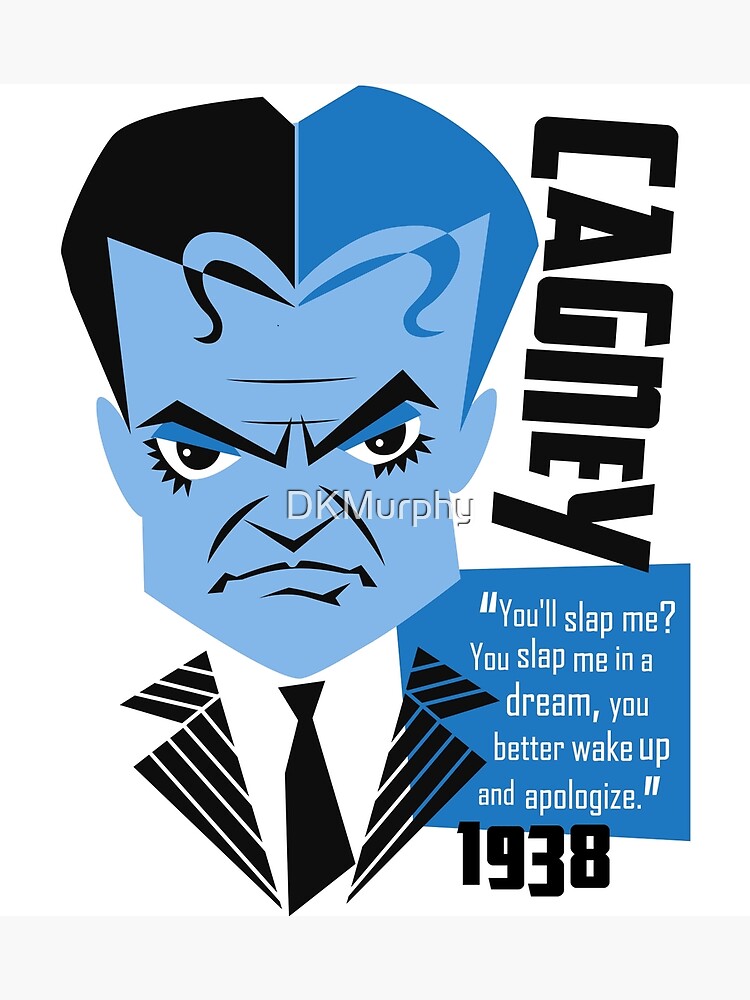 Carte De Vœux De Films Classiques Le Celebre Acteur James Cagney Caricature Originale Avec Citation D Anges Aux Visages Sales 1938 Par Dkmurphy Redbubble