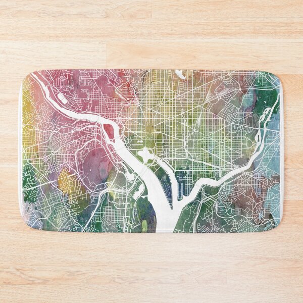 Item preview, Washington DC Watercolor Map Art Print by Zouzounio Art designed and sold by zouzounioart.