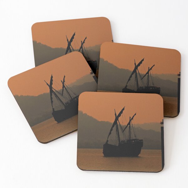 Item preview, Clarence Valley Bush fires.  A pirate ship and a couple of seagulls  designed and sold by myraj.