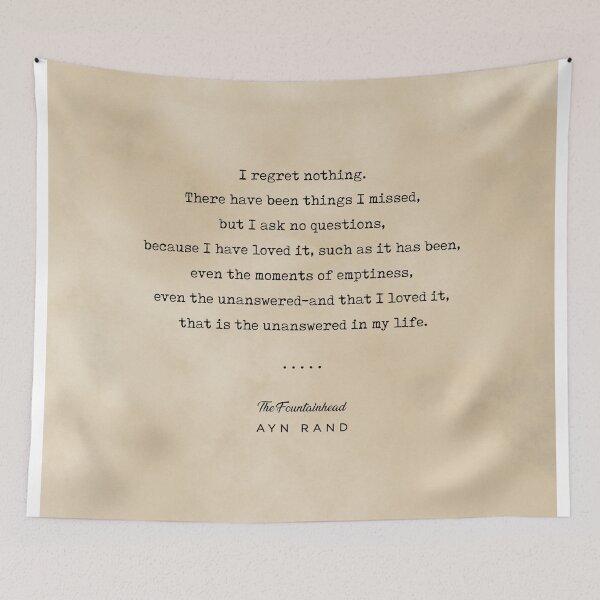 Item preview, Ayn Rand Quote 03 - Typewriter Quote on Old Paper - Minimalist Literary Print designed and sold by Studio Grafiikka.