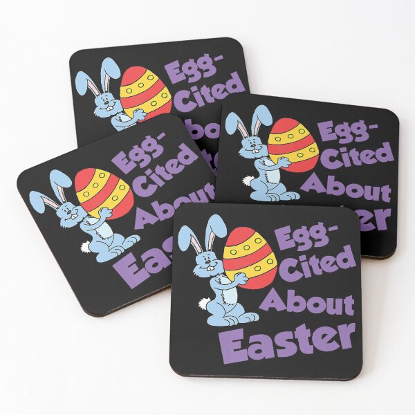 Item preview, Egg Cited About Easter Pun  Bunny Egg designed and sold by IceNiceIce.