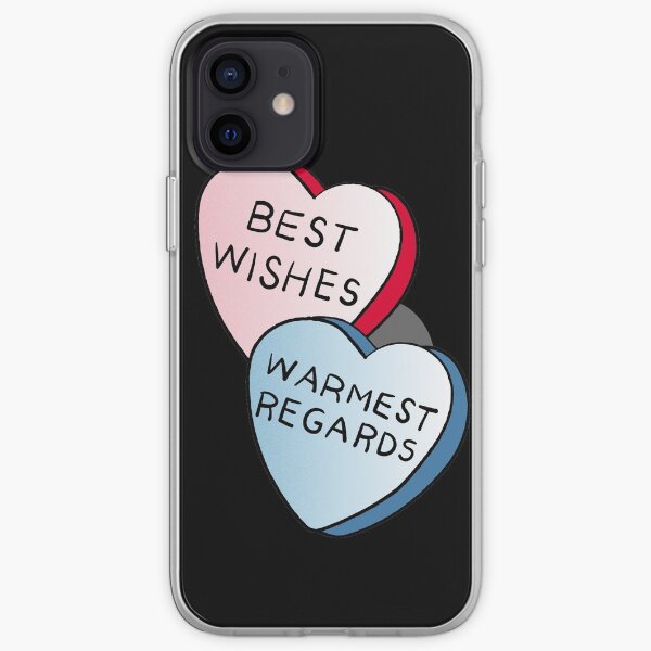 Best Wishes, Warmest Regards on candy. David Rose and Stevie banter awkwardly in Schitt's Creek at the Rosebud Moteel iPhone Soft Case