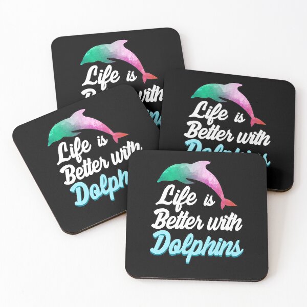 Item preview, Life is better with Dolphins Dolphin Gift designed and sold by redshirtz.