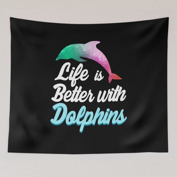 Artikelvorschau, Life is better with Dolphins Delfin Geschenk entworfen und verkauft von redshirtz.