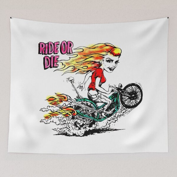 Item preview, Ride Or Die Women Ride Painting designed and sold by ParlaGoul.