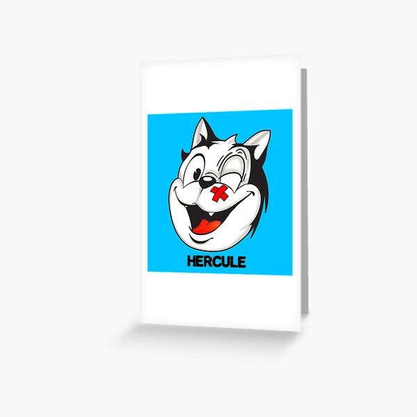 Carte De Vœux Grand Nom Du Chat Hercule Par Yansolo Redbubble