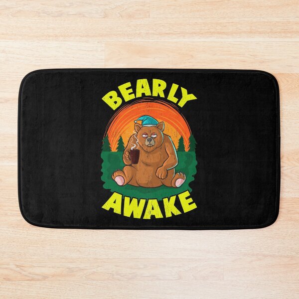 Item preview, Bearly Awake Sleeping Bear Funny Barely Awake Pun designed and sold by perfectpresents.