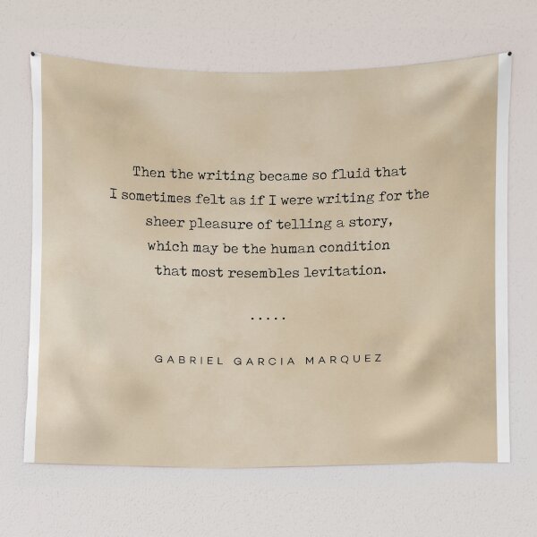 Item preview, Gabriel Garcia Marquez Quote 02 - Typewriter Quote on Old Paper - Minimalist Literary Print designed and sold by Studio Grafiikka.