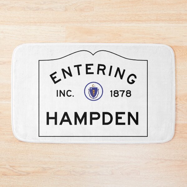 Item preview, Entering Hampden Massachusetts - Commonwealth of Massachusetts Road Sign  designed and sold by NewNomads.