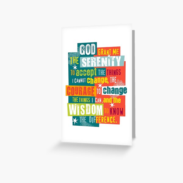 Serenity Prayer Original Graphic design Greeting Card