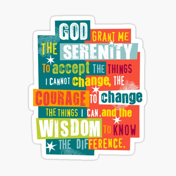 Serenity Prayer Stickers for Sale - Pixels Merch