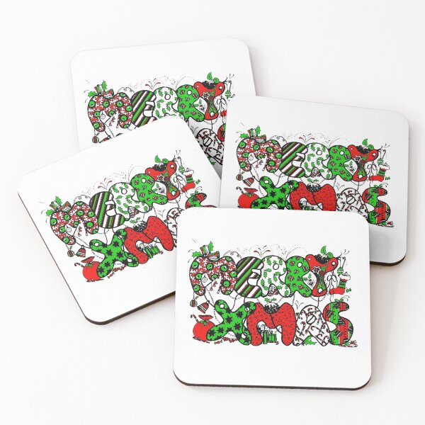 Item preview, Merry Xmas Tangle in Red White and Green designed and sold by Heatherian.