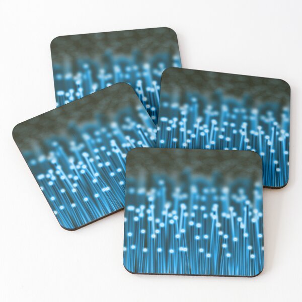 Item preview, Blue fiber optics illustration designed and sold by NerdySherds.
