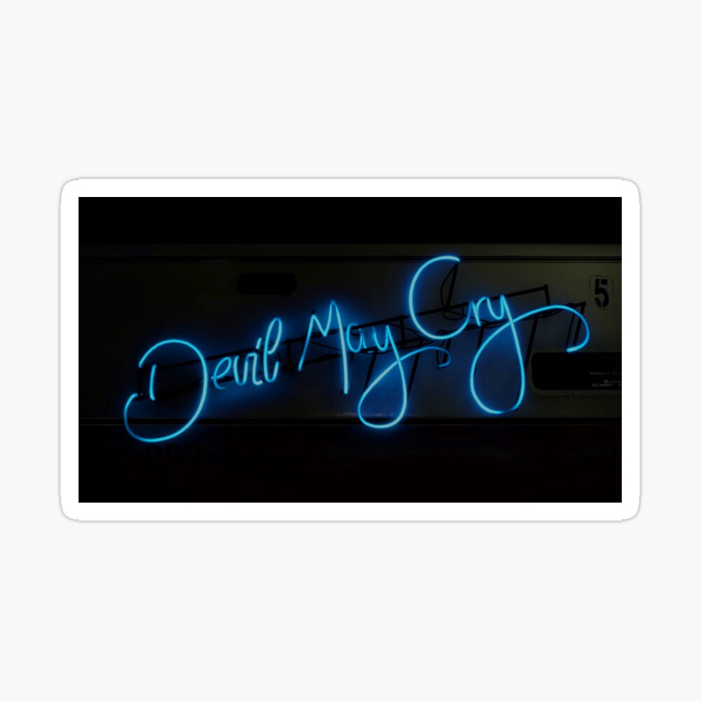 neon devil may cry sign