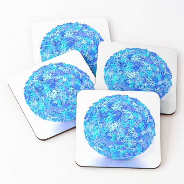 Item preview, Sphere covered with blue hashtags social media concept designed and sold by NerdySherds.