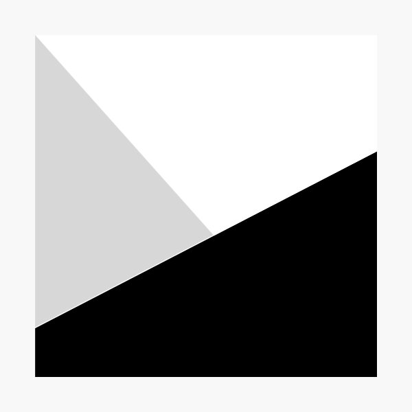 "Monochromatic Black White Gray Color Block" Photographic Print by by