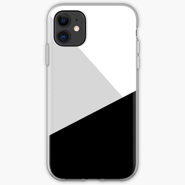 Colores blanco y gris. Funda blanda para iPhone