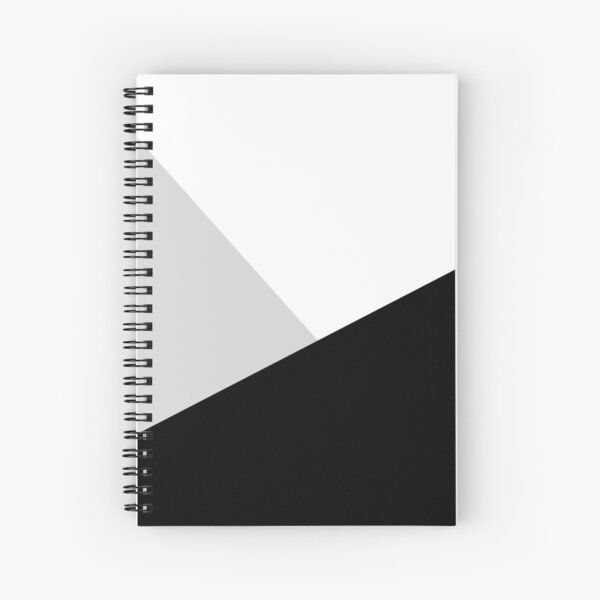 Monochromatic Black White Gray Color Block Spiral Notebook