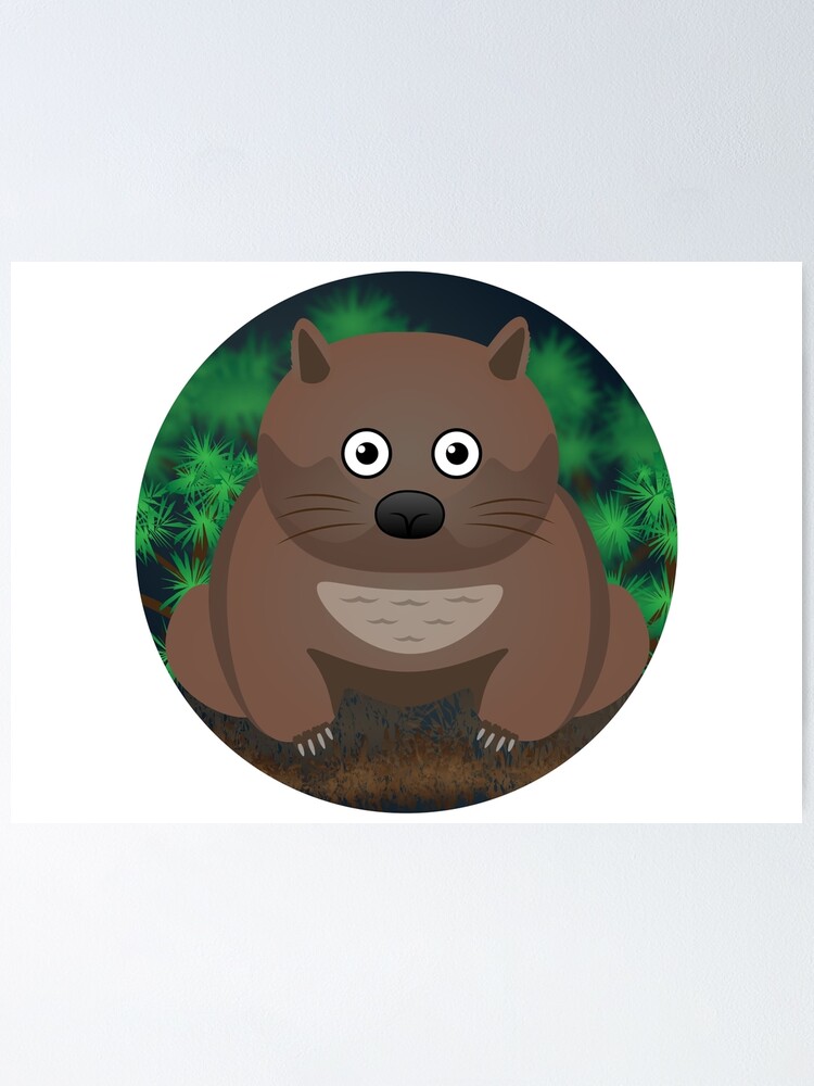 Cheeky Wombat Poster For Sale By K1r1 Redbubble