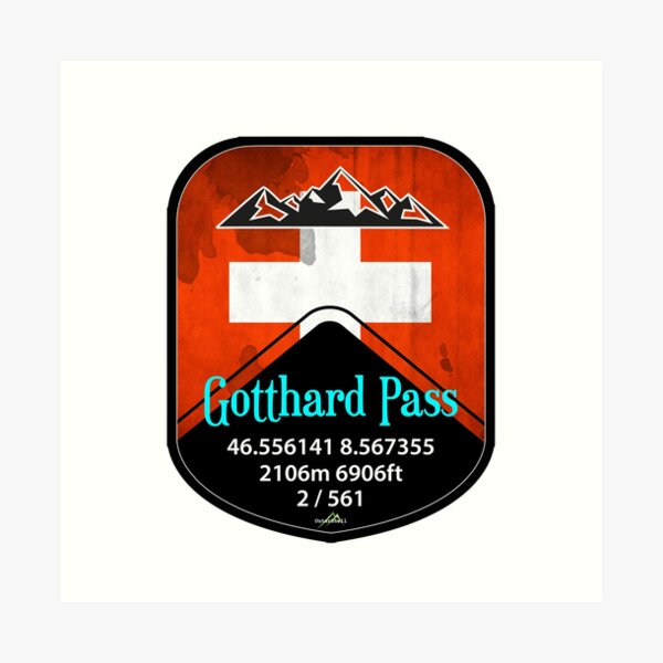 Gotthard Pass Switzerland Suisse Schweiz Motorcycle Cycle Sticker camiseta Lámina artística