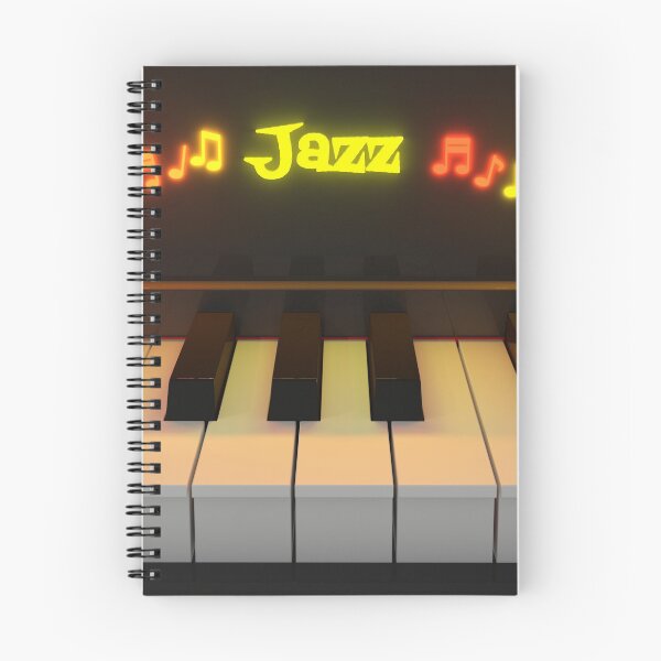 Item preview, Jazz piano keyboard with glowing notes designed and sold by NerdySherds.