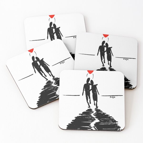 Hamor Negro Posavasos (lote de 4)
