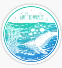 Save the Whales! Sticker