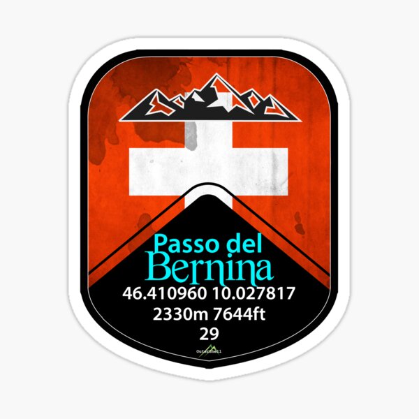 Passo del Bernina Schweiz Suisse Schweiz Motorrad Aufkleber T-Shirt Sticker