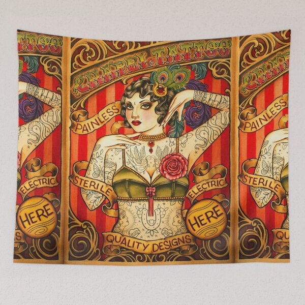 Item preview, Chapel Tattoo vintage poster designed and sold by Vintage Designs +.