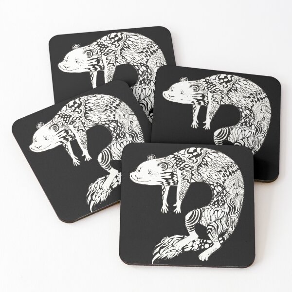 Item preview, Tattoo ferret on Black designed and sold by HanKlaArt.