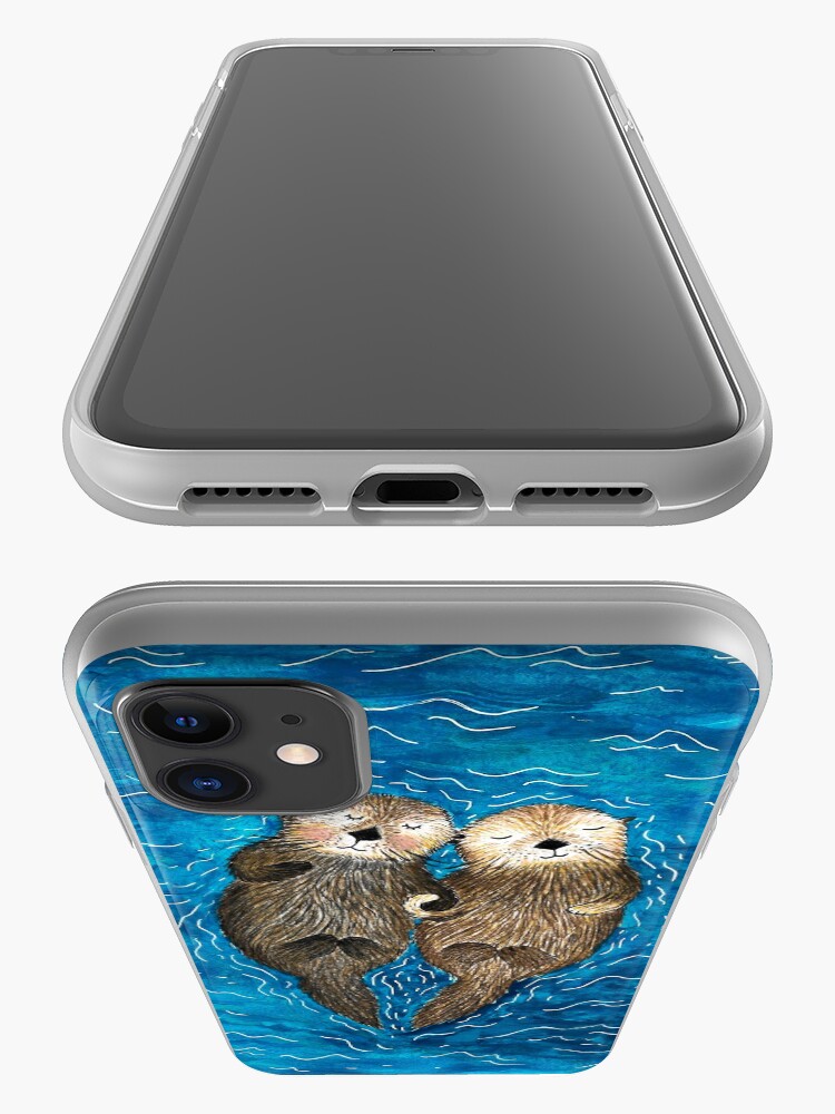 Alternate view of Sea Otters Holding Hands iPhone Case & Cover