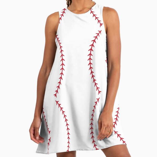 knee length dresses for ladies All-American Day at the Ballpark Girls Baseball Dress main image 0